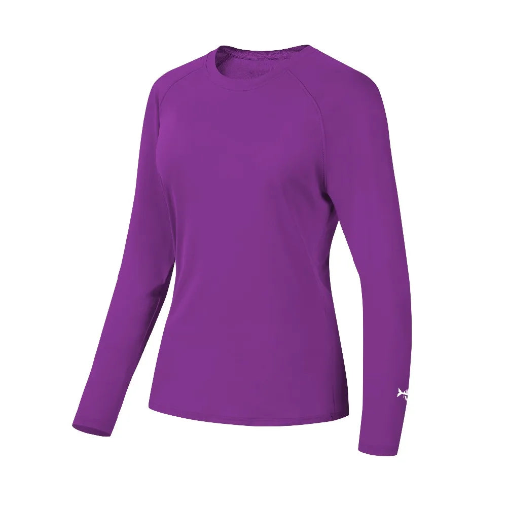 Camiseta Bassdash para mujer con protección solar UPF 50+ UV, manga larga, ideal para pesca y senderismo