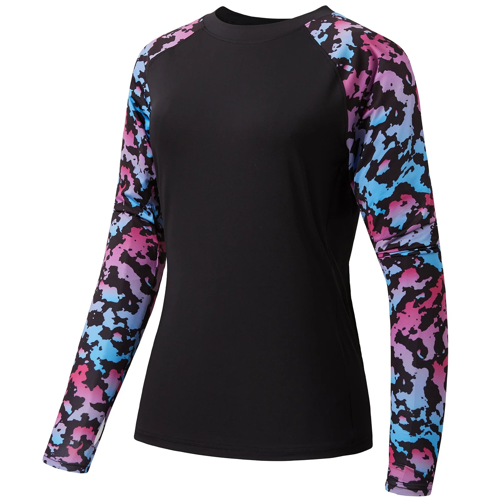 Camiseta Bassdash para mujer con protección solar UPF 50+ UV, manga larga, camuflaje, ideal para pesca y senderismo