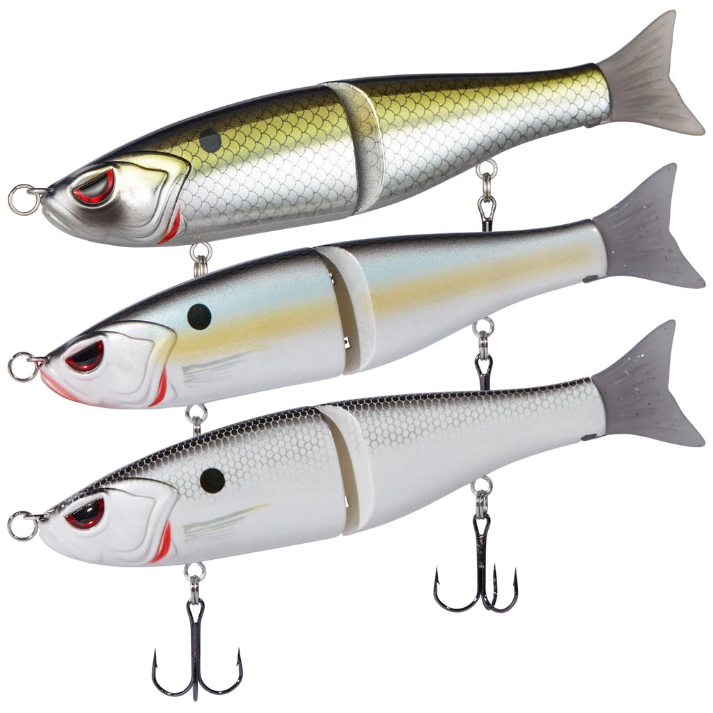 Bassdash Swimbaits - Señuelos deslizantes , 17,8 cm/62,5 g y 11,5 cm/18,4 g