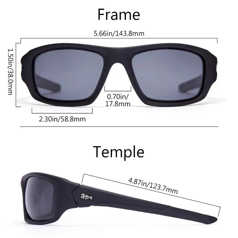Gafas de sol deportivas polarizadas Bassdash V01 para hombre y mujer, 100 % protección UV para pesca, kayak, senderismo, conducción y ciclismo