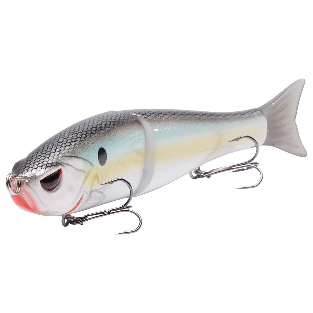 Bassdash Swimbaits - Señuelos deslizantes para lucio, trucha y pececillo, duros, 17,8 cm/62,5 g y 11,5 cm/18,4 g