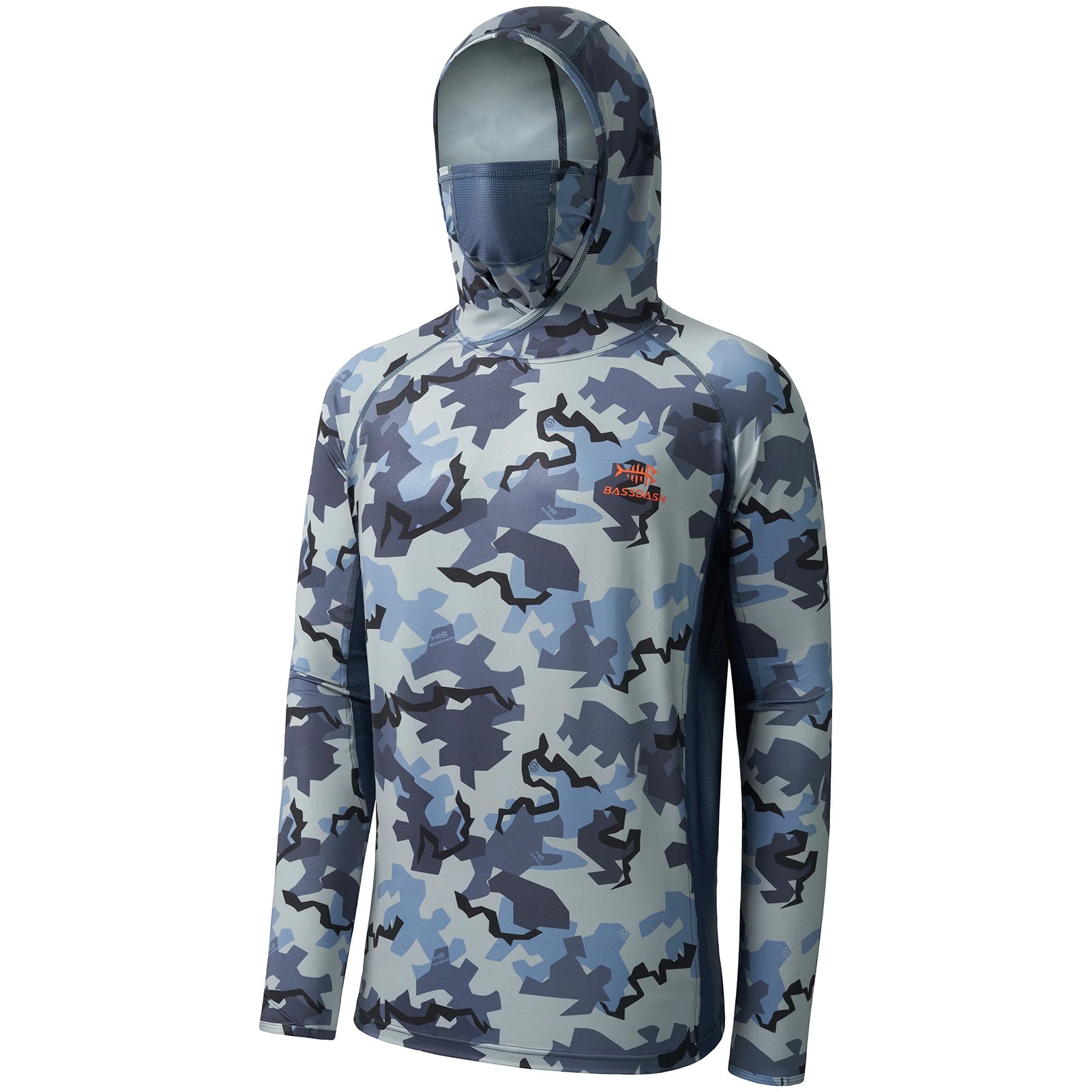 Camisas de caza Bassdash UPF 50+ para hombre con máscara y sudadera de pesca de camuflaje de manga larga