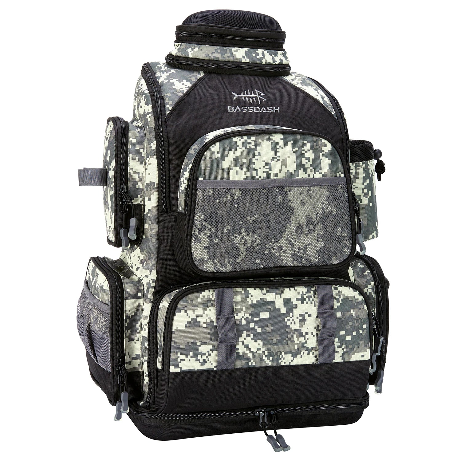 Mochila táctica verde militar Bassdash para pesca, bolsa de hombro con funda protectora para lluvia SD2