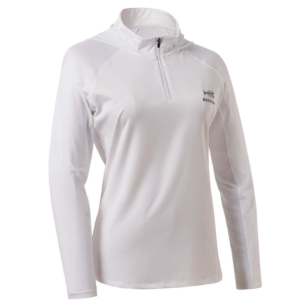 Bassdash - Sudadera informal con capucha para mujer, UPF 50+, manga larga, para exteriores, pesca, senderismo