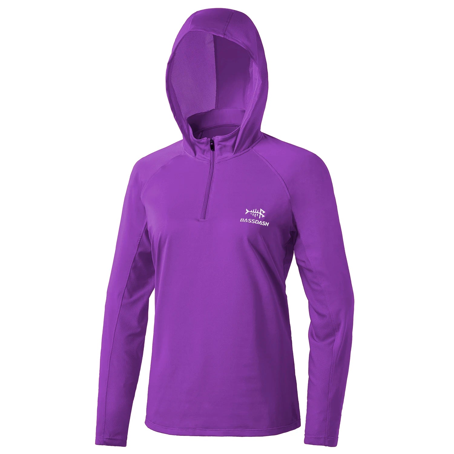 Bassdash - Sudadera informal con capucha para mujer, UPF 50+, manga larga, para exteriores, pesca, senderismo
