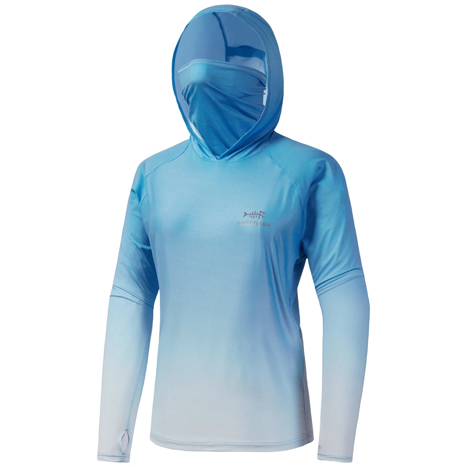 Sudadera con capucha de pesca Bassdash para mujer con protección solar UPF 50+ y orificios para los pulgares para la mascarilla