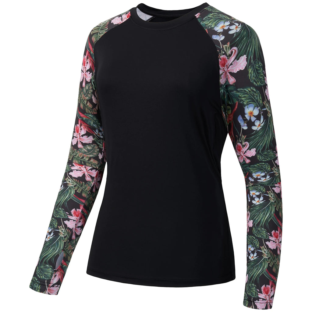Camiseta Bassdash para mujer con protección solar UPF 50+ UV, manga larga, camuflaje, ideal para pesca y senderismo