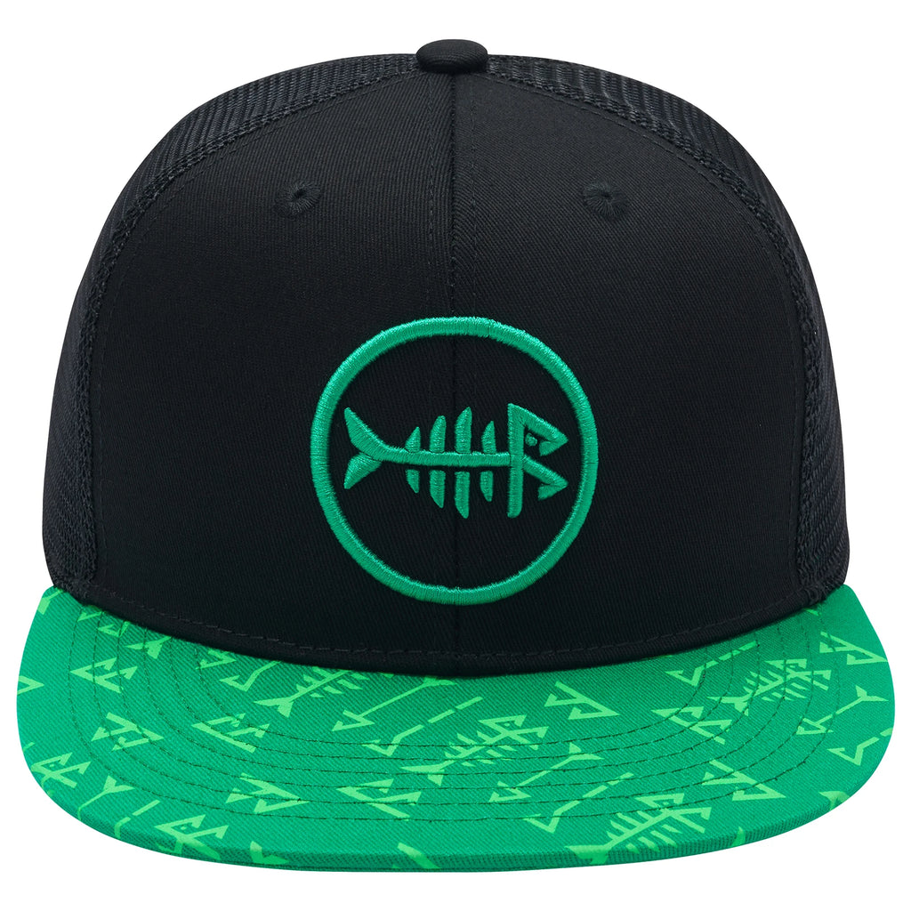 Gorra de camionero de visera plana Bassdash, ajustable, con cierre trasero de malla, para hombres y mujeres, para pesca y caza.