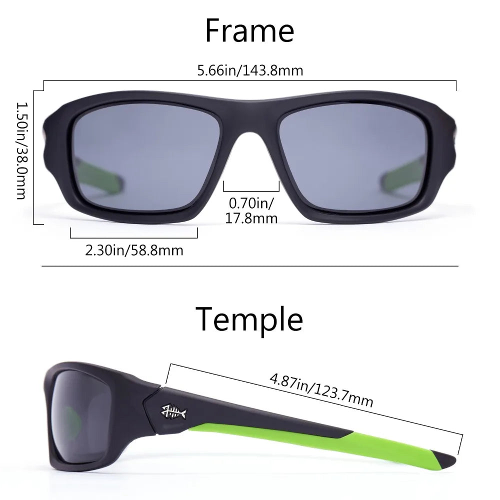 Gafas de sol deportivas polarizadas Bassdash V01 para hombre y mujer, 100 % protección UV para pesca, kayak, senderismo, conducción y ciclismo