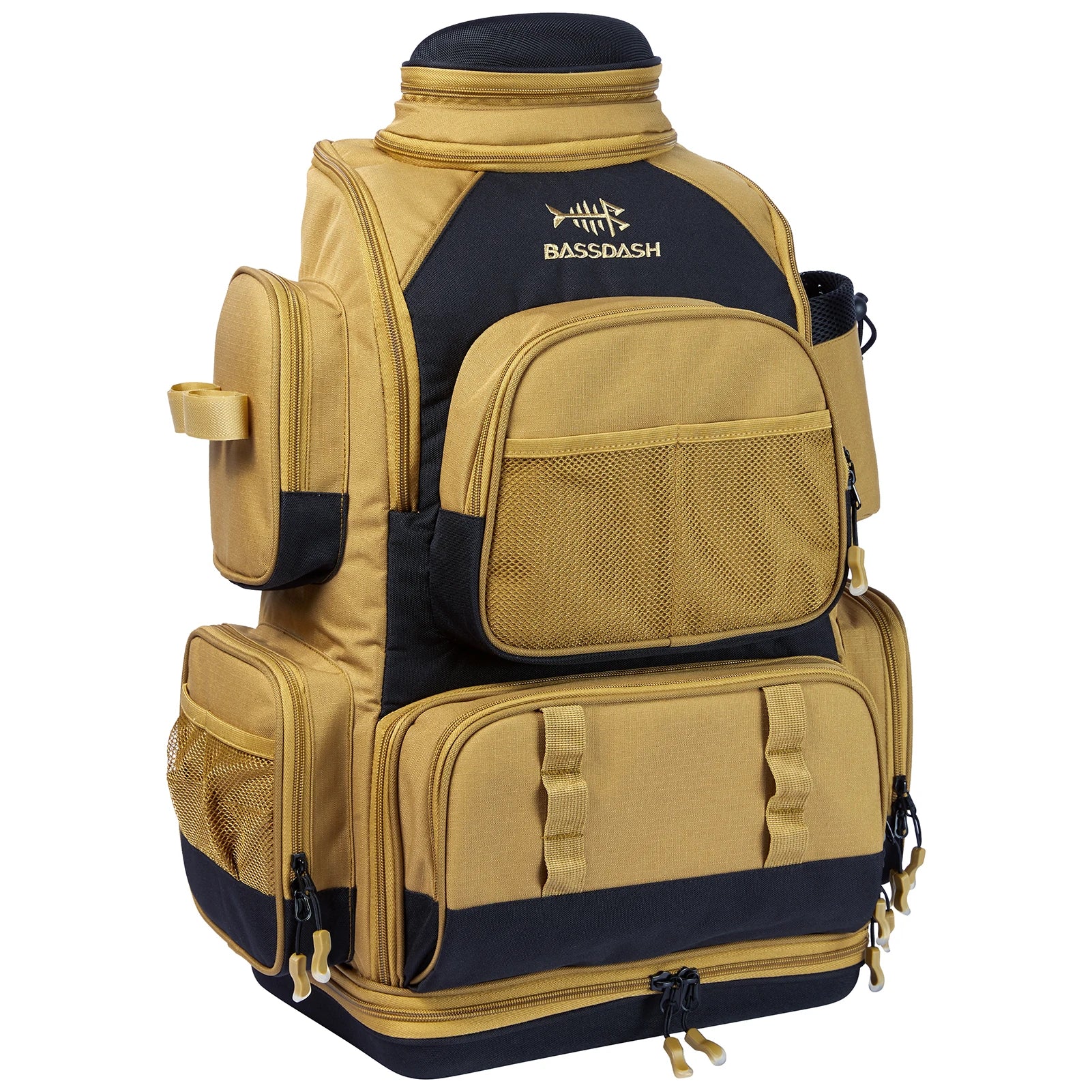 Mochila táctica verde militar Bassdash para pesca, bolsa de hombro con funda protectora para lluvia SD2