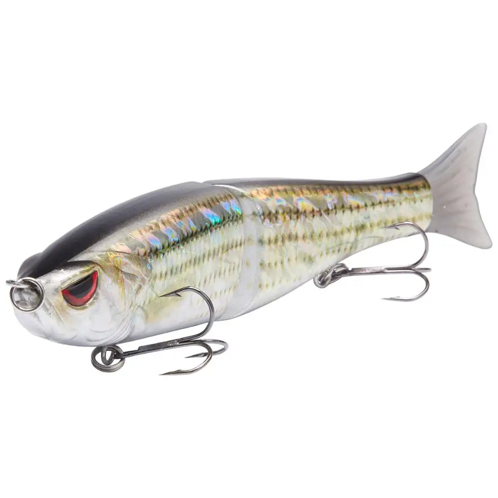 Bassdash Swimbaits - Señuelos deslizantes para lucio, trucha y pececillo, duros, 17,8 cm/62,5 g y 11,5 cm/18,4 g