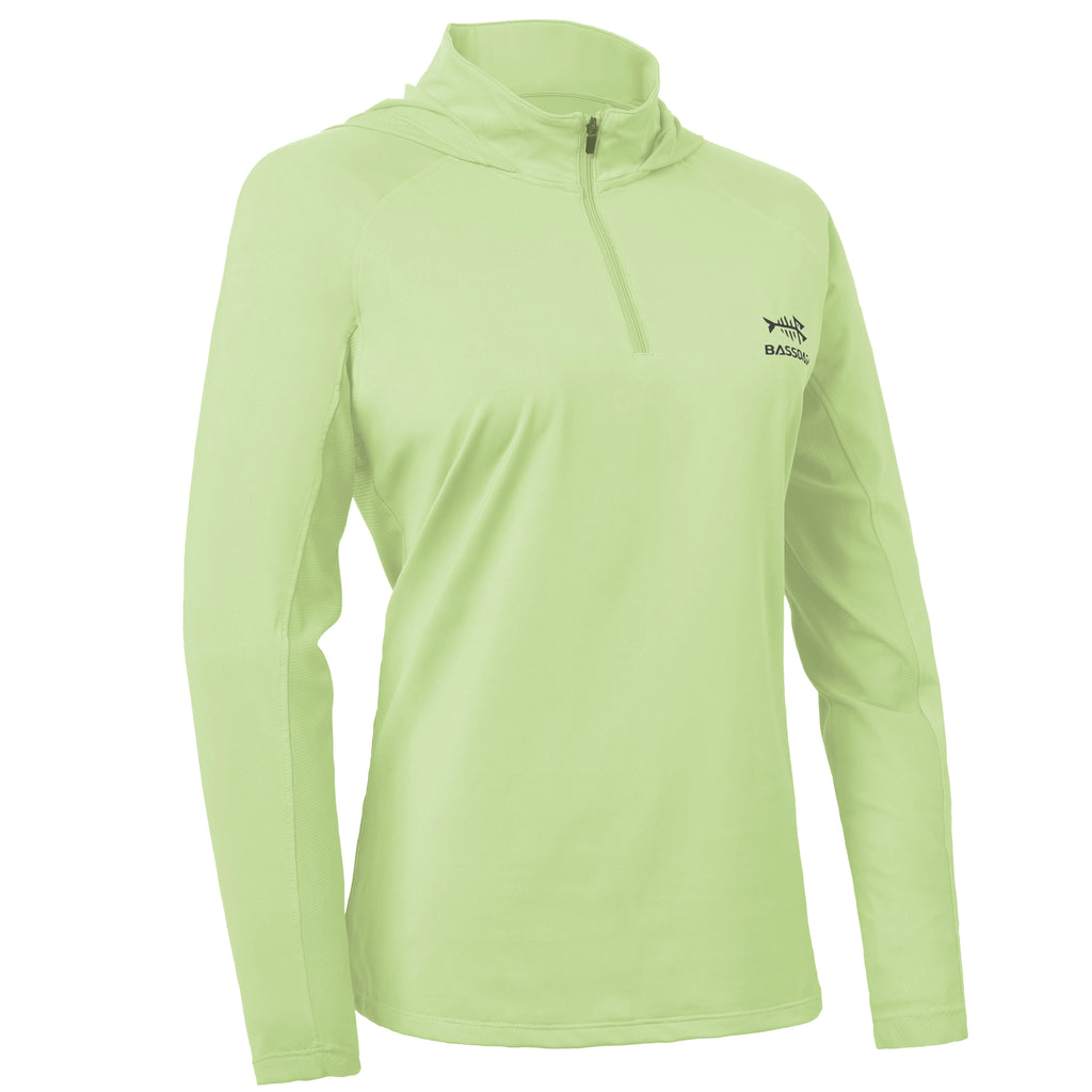 Bassdash - Sudadera informal con capucha para mujer, UPF 50+, manga larga, para exteriores, pesca, senderismo
