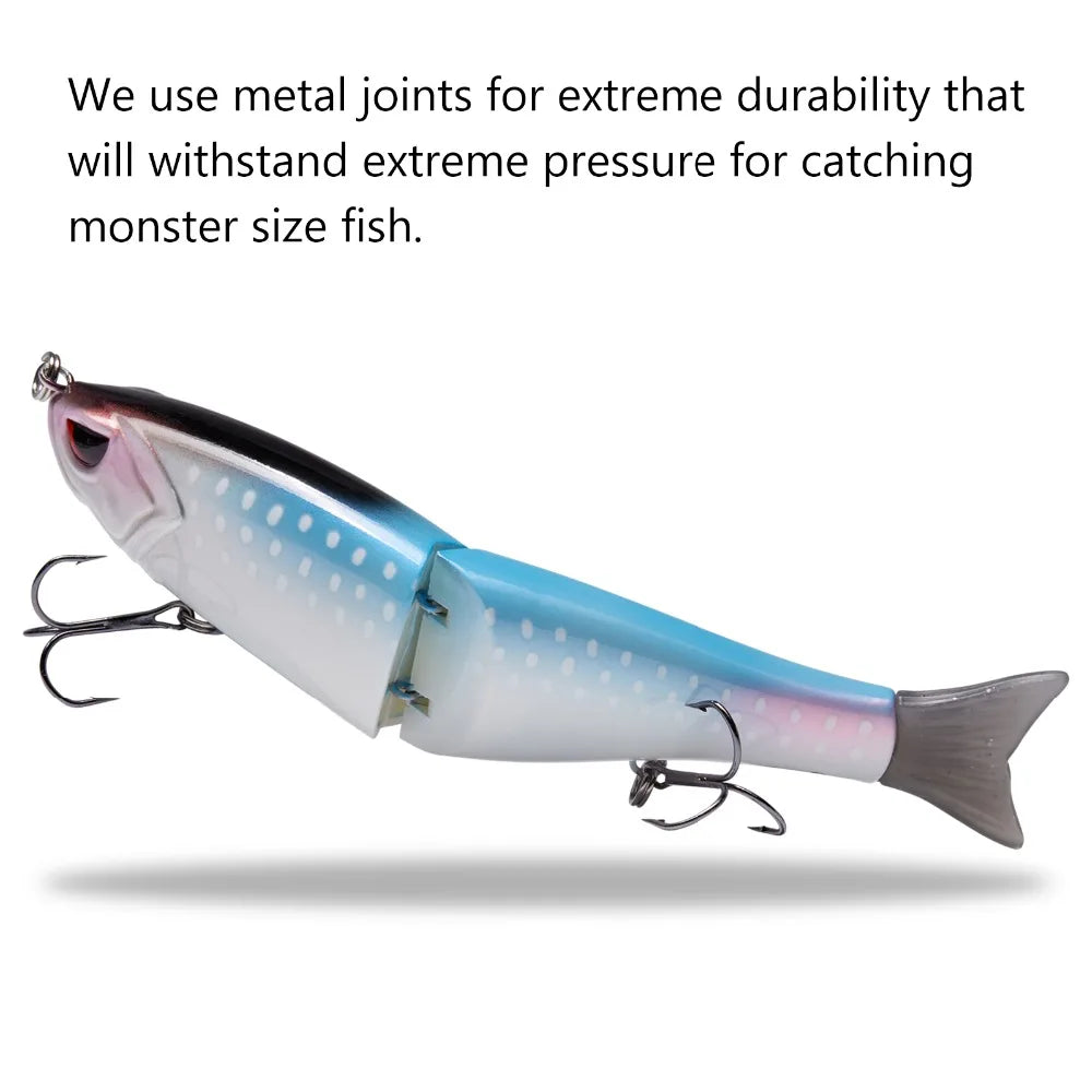 Bassdash Swimbaits - Señuelos deslizantes para lucio, trucha y pececillo, duros, 17,8 cm/62,5 g y 11,5 cm/18,4 g