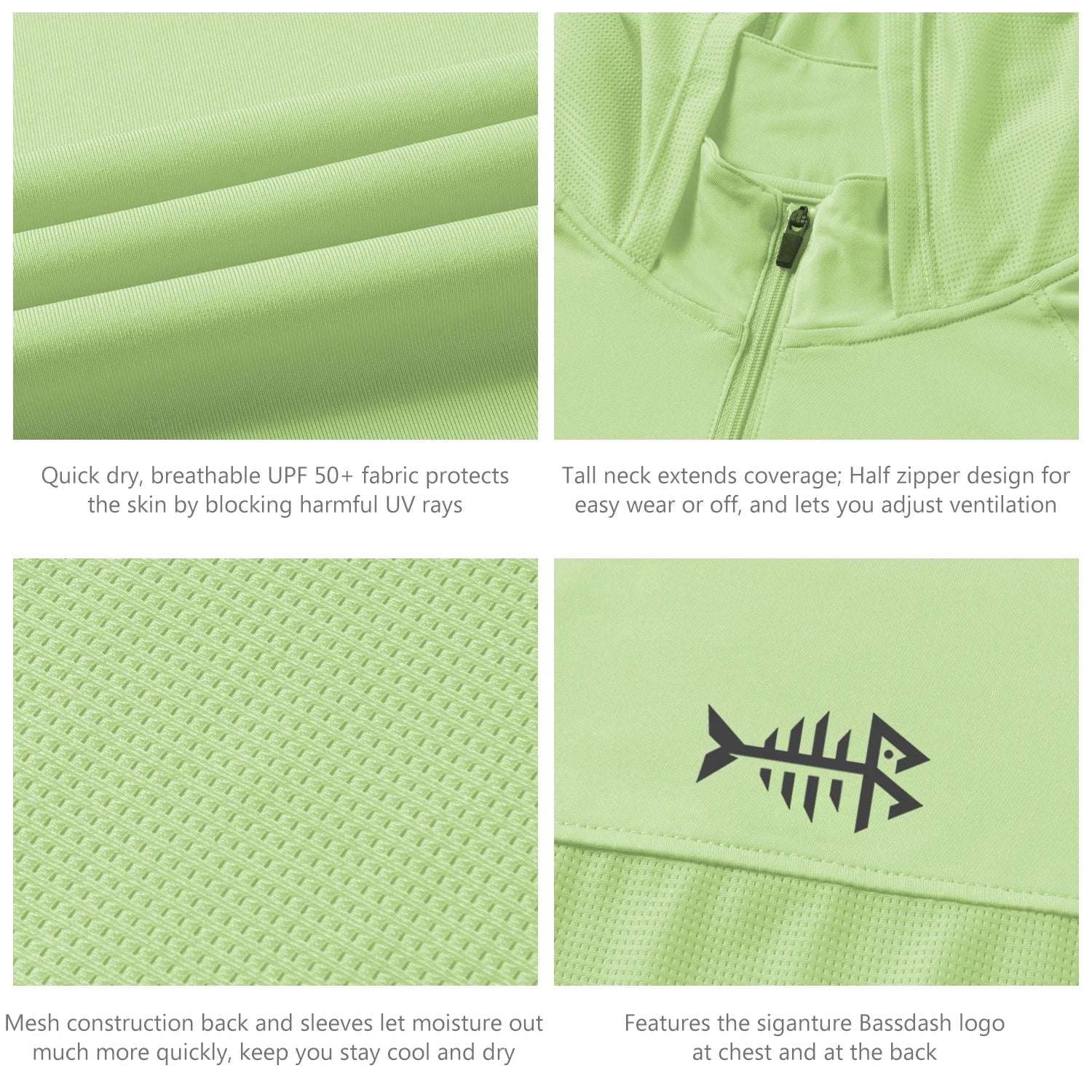 Bassdash - Sudadera informal con capucha para mujer, UPF 50+, manga larga, para exteriores, pesca, senderismo