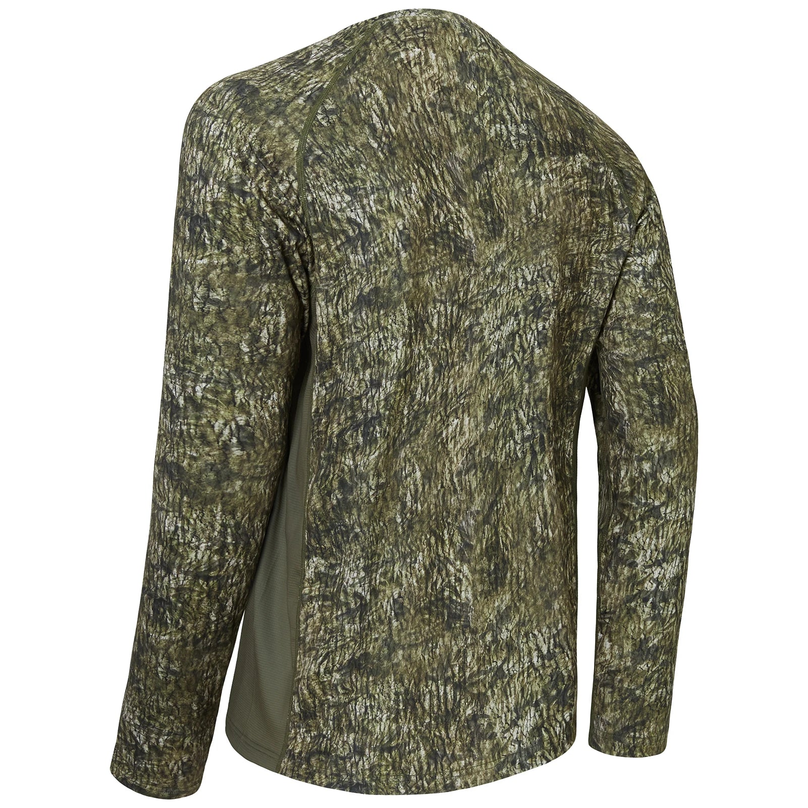 Camisa de manga larga Bassdash para hombre, de camuflaje para caza, rendimiento para pesca, sudadera con camuflaje, musgo, madera, juncos, bosque SD1
