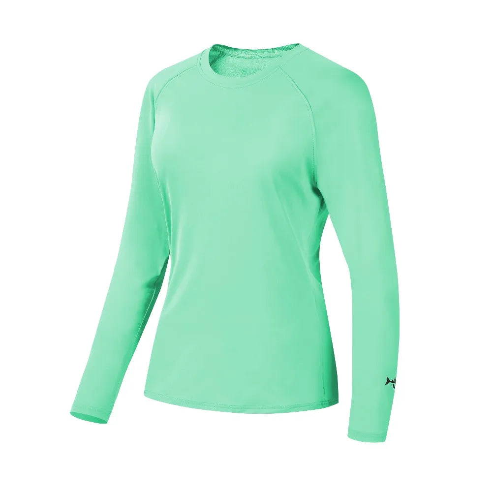 Camiseta Bassdash para mujer con protección solar UPF 50+ UV, manga larga, ideal para pesca y senderismo