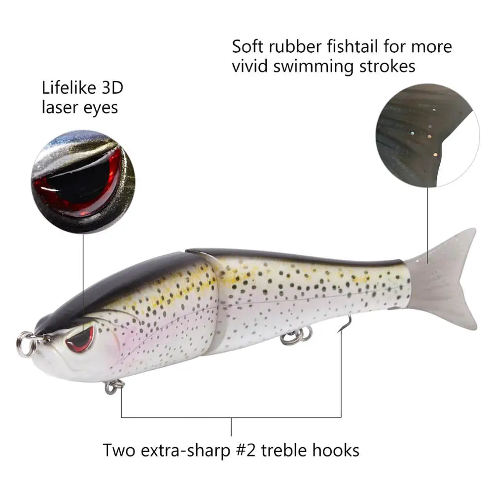 Bassdash Swimbaits - Señuelos deslizantes , 17,8 cm/62,5 g y 11,5 cm/18,4 g