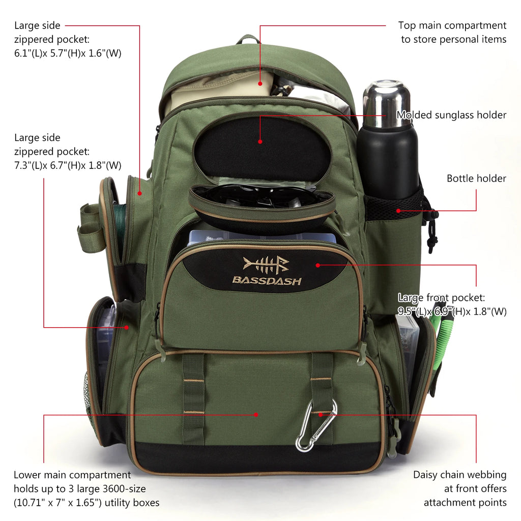 Mochila para accesorios de pesca Bassdash