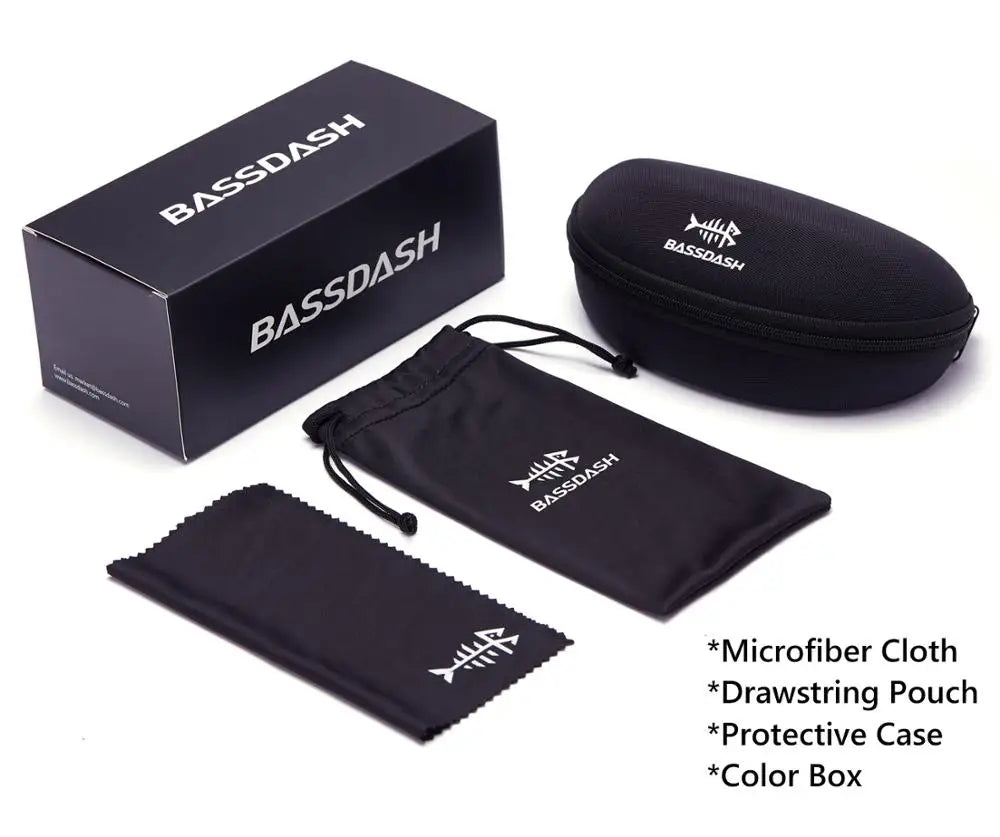 Gafas de sol deportivas polarizadas Bassdash V01 para hombre y mujer, 100 % protección UV para pesca, kayak, senderismo, conducción y ciclismo