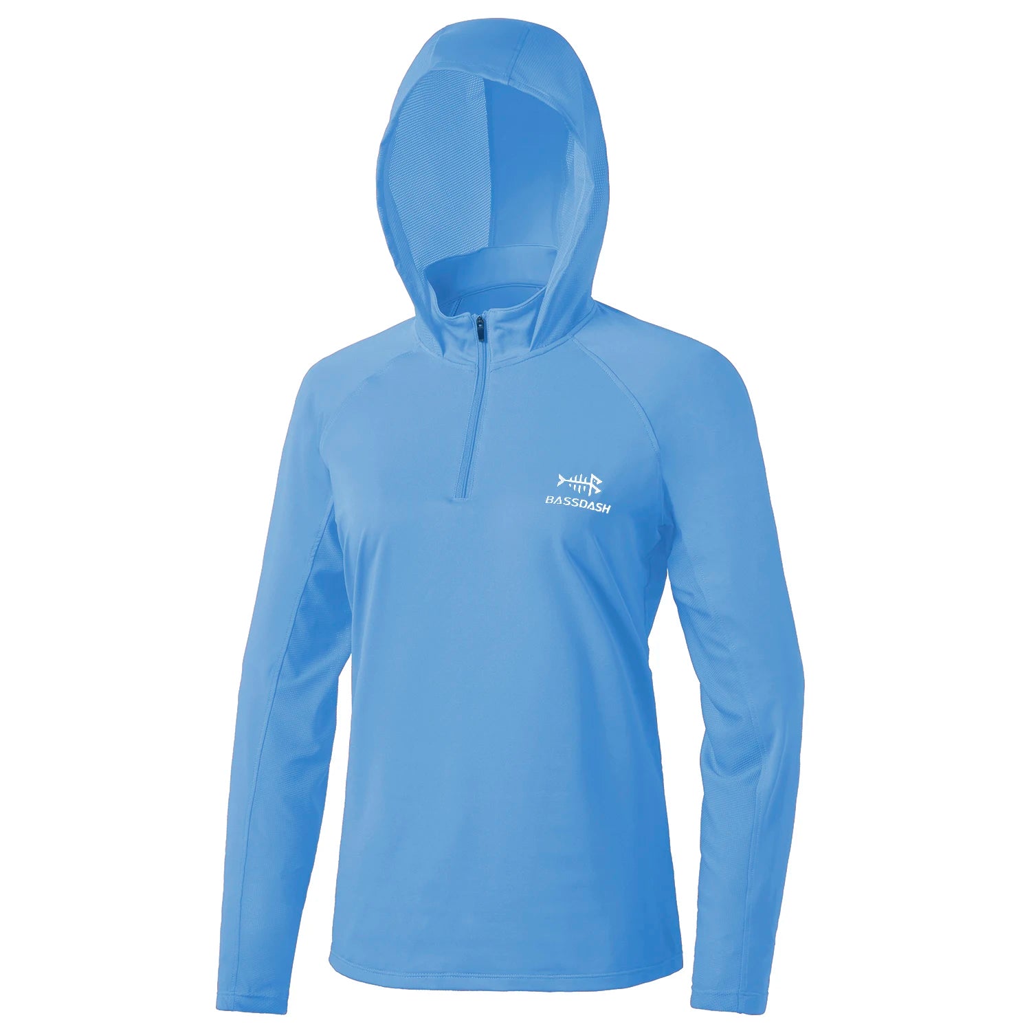 Bassdash - Sudadera informal con capucha para mujer, UPF 50+, manga larga, para exteriores, pesca, senderismo
