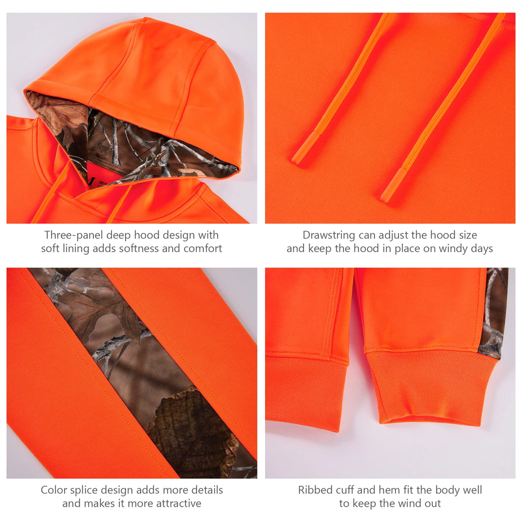 BASSDASH Sudadera con capucha de polar para caza para hombre, de peso medio, resistente al agua, de alto rendimiento, con camuflaje, para pesca al aire libre