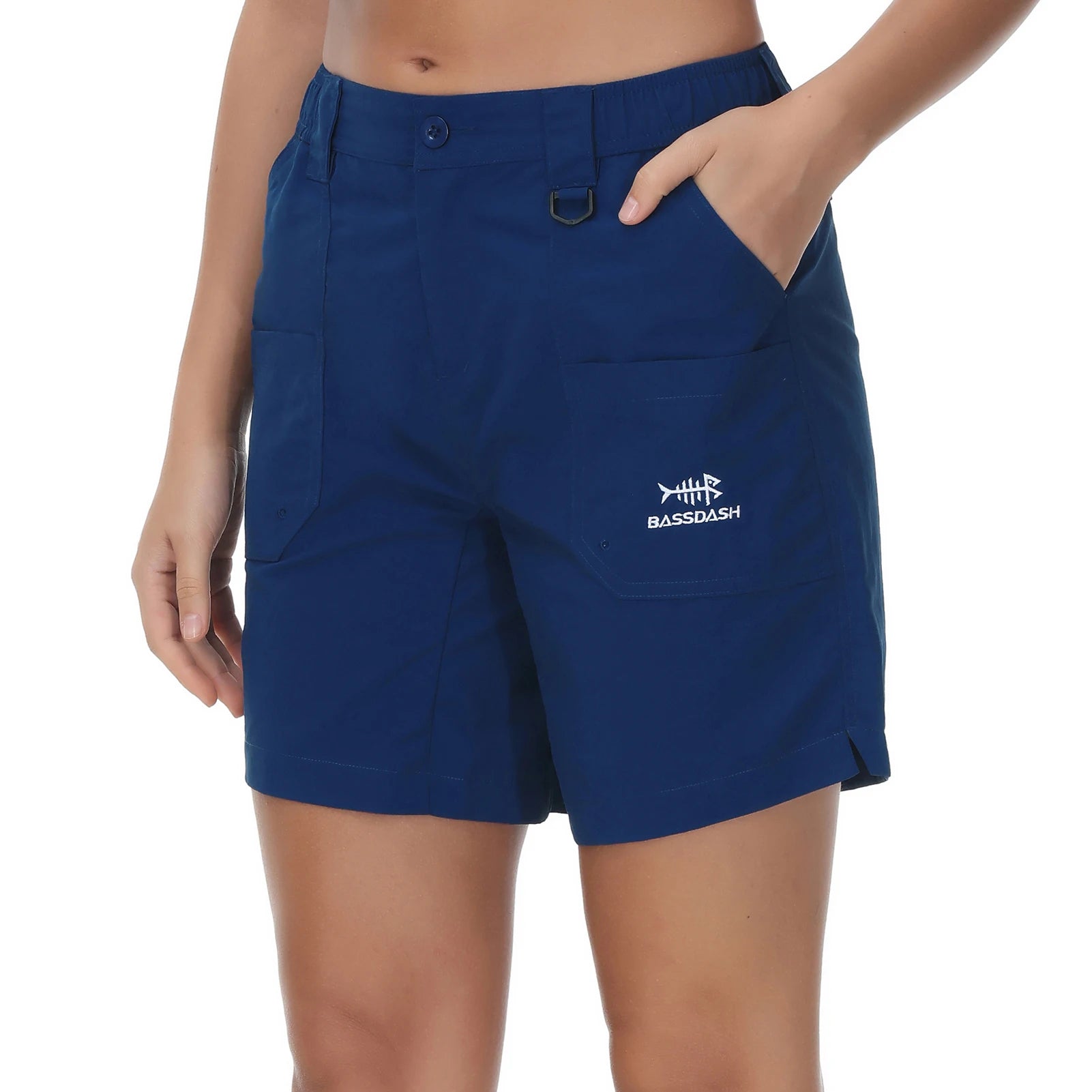 Pantalones cortos de pesca Bassdash para mujer, con protección solar UPF 50+, de secado rápido, ligeros, para senderismo y con bolsillos FP03W