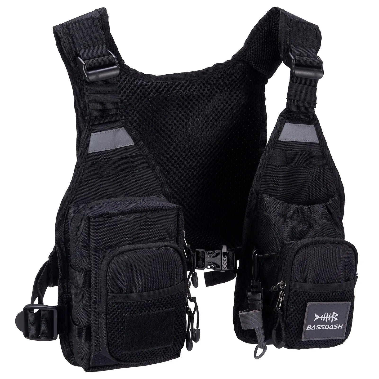 Chaleco de pesca con mosca ultraligero Bassdash  para hombres y mujeres, mochila de pecho portátil, talla única