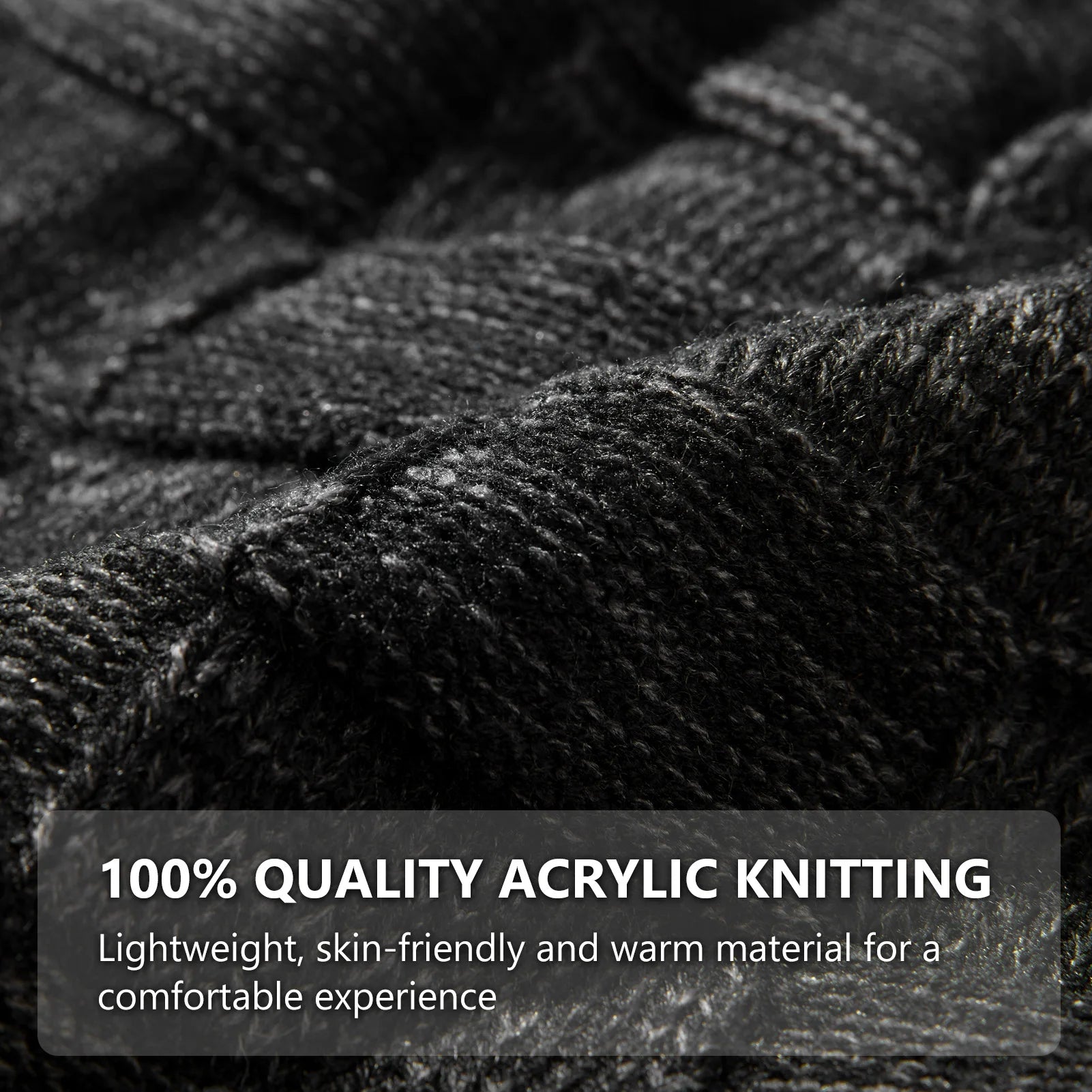 BASSDASH Winter Slouchy Beanies Thick Fleece Lined Skull Cap for Men Women Warm Knitting Hat