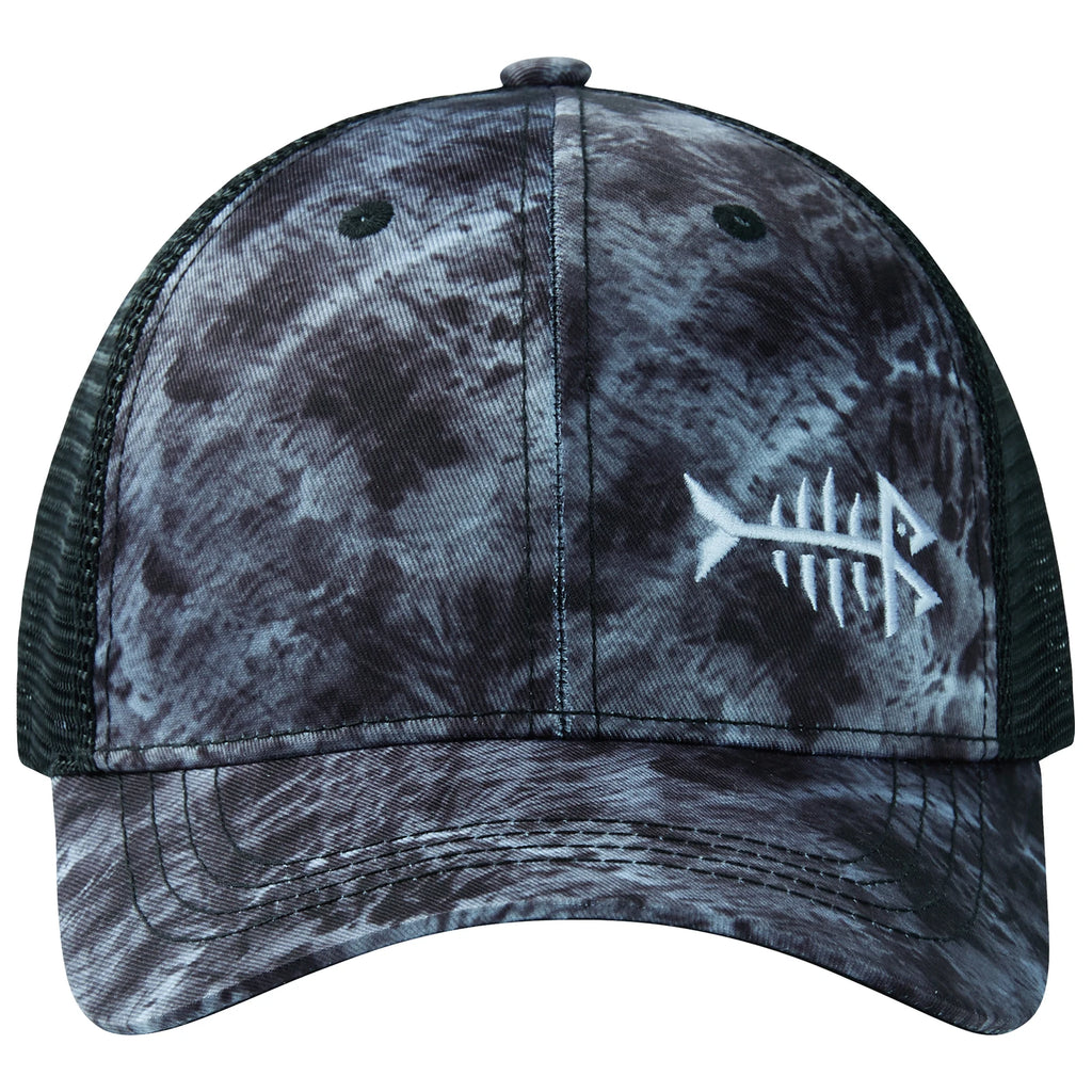 Gorra de golf Bassdash Altimate Fishing con parte trasera de malla para hombre y mujer, ajustable, con visera de béisbol y estampado de camuflaje de flamencos