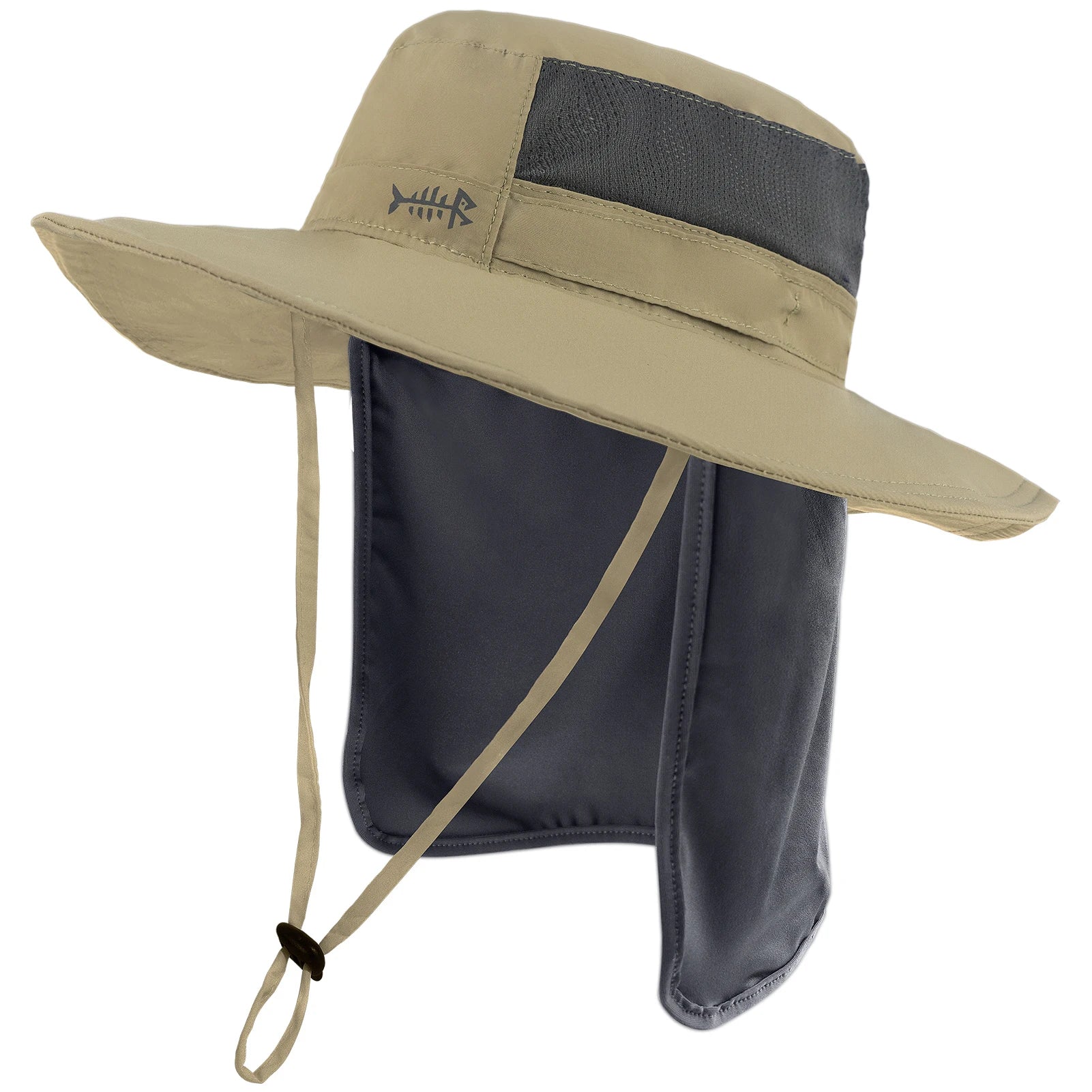 Bassdash - Sombrero de pesca desmontable con protección solar UPF 50+, resistente al agua y con solapa de cuello desmontable, ideal para senderismo y acampada
