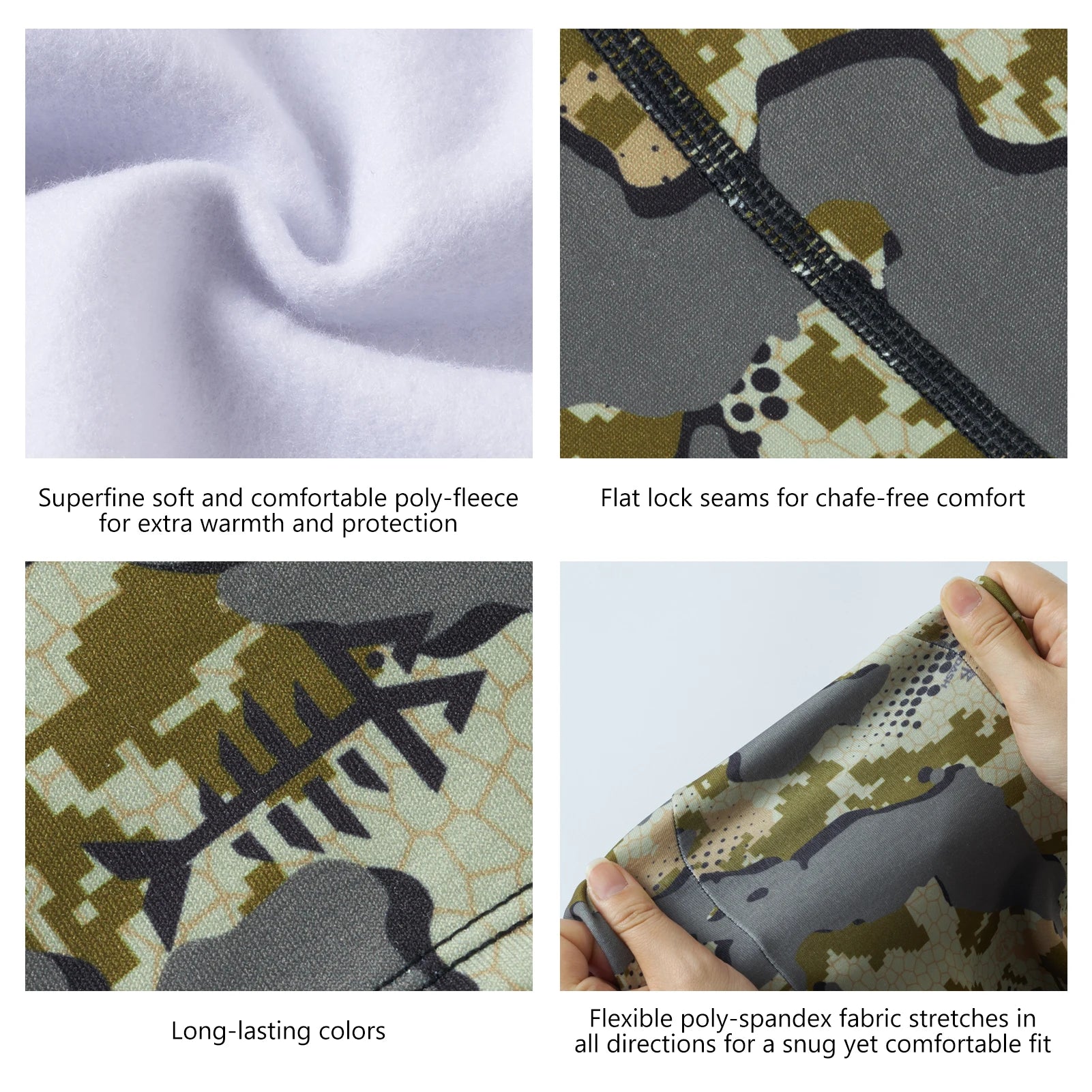 Bassdash - Máscara con capucha ninja para hombre y mujer, forro polar resistente al viento para el cuello, ideal para clima frío, pesca, caza, ciclismo, motociclismo, pasamontañas