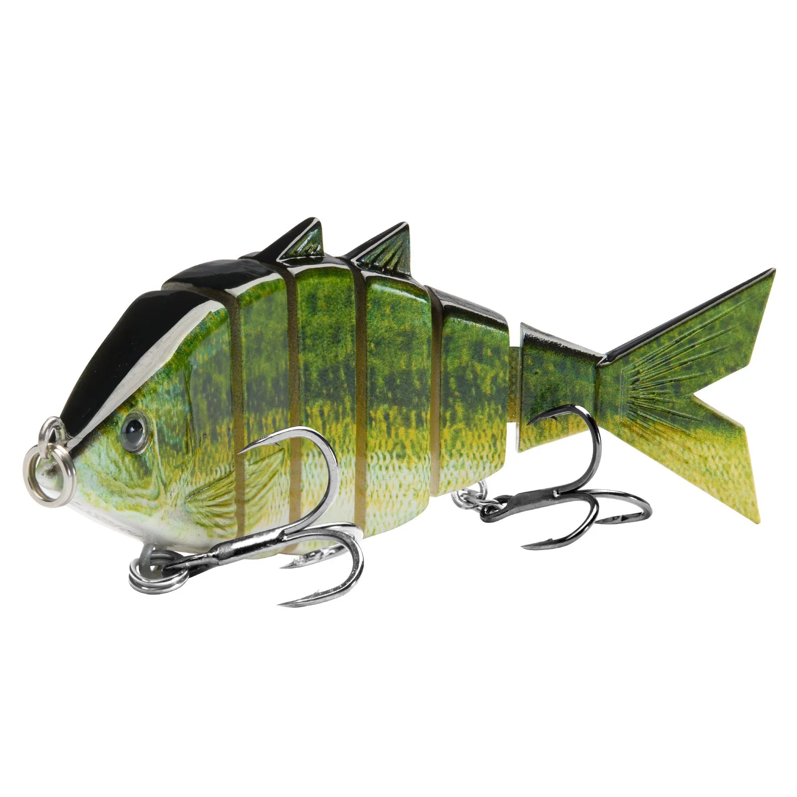 Señuelo de pesca duro multiarticulado BASSDASH Bone Swimbait   con segmentos de corte angular de 3,7 pulgadas/0,66 oz