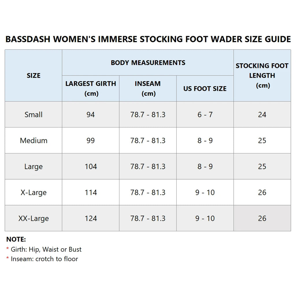 Overol de pesca Bassdash IMMERSE para mujer, transpirables, con medias, impermeables y ligeros, con calcetín hasta el pecho