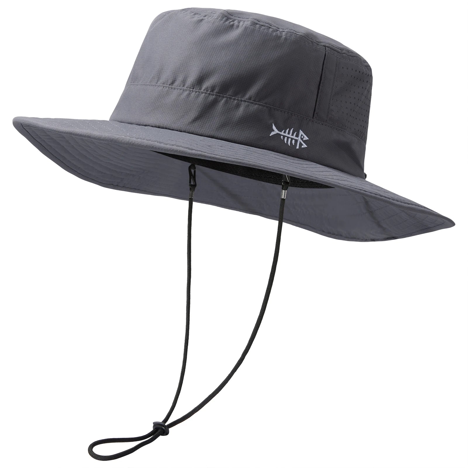 BASSDASH UPF 50+ Water-Resistant Fishing Bucket Hat with Laser Perforated Mesh Adjustable for Men Women Outdoor Hiking