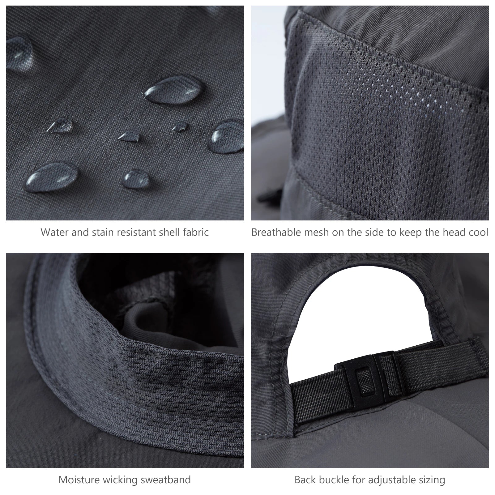 Sombrero Bassdash para mujer con protección solar UPF 50, con abertura para la cola y solapa en el cuello, resistente al agua, para pesca al aire libre