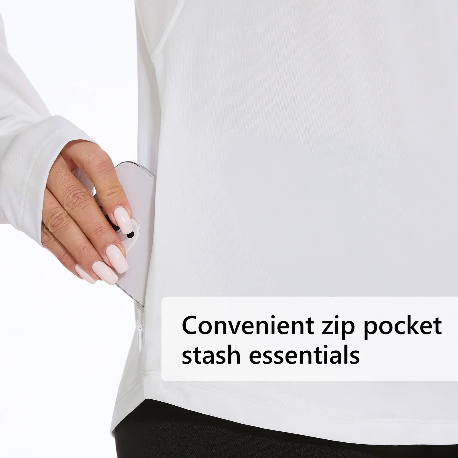 BASSDASH - Sudadera ligera de pesca con capucha y bolsillo para mujer, con protección solar UPF 50+, manga larga