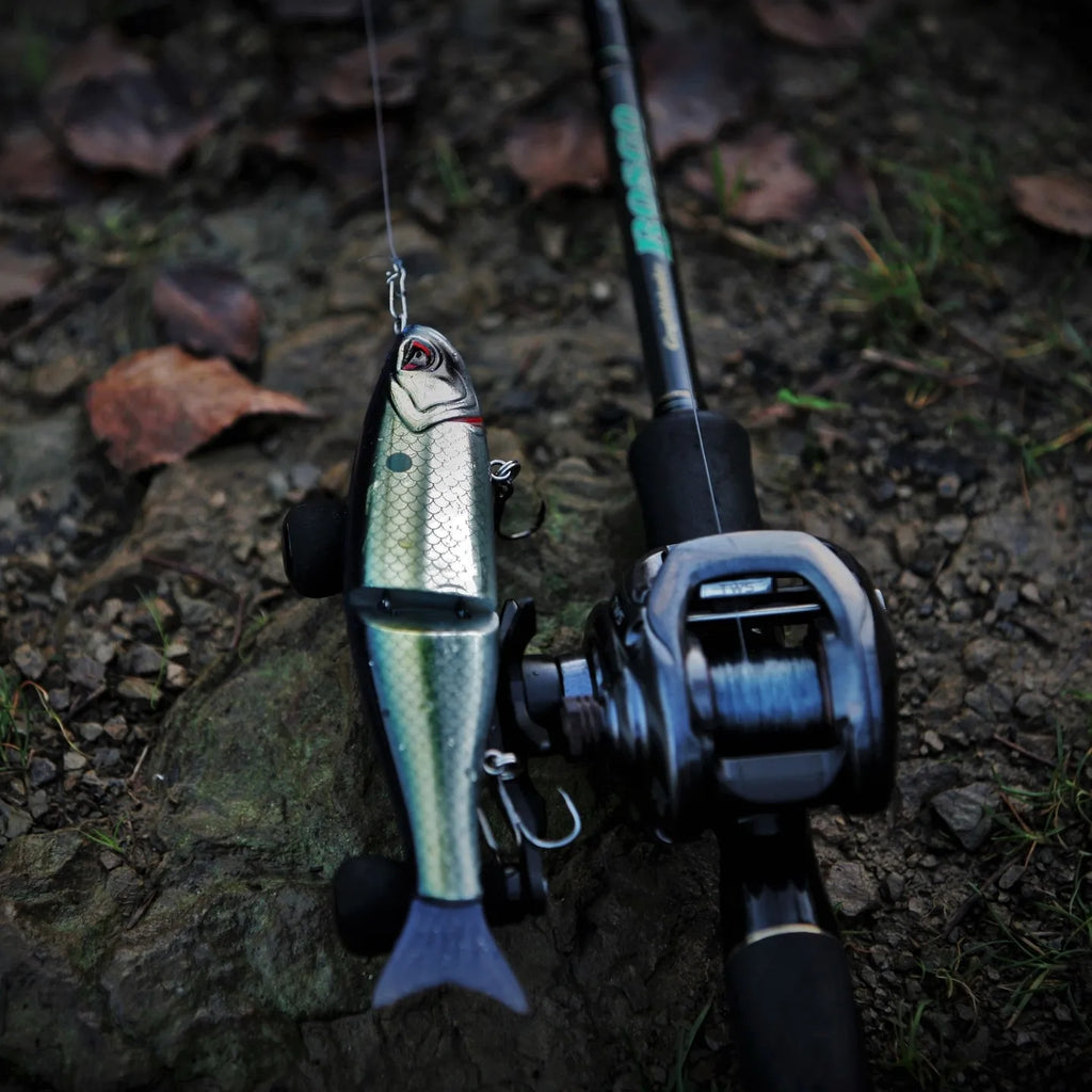 Bassdash Swimbaits - Señuelos deslizantes para lucio, trucha y pececillo, duros, 17,8 cm/62,5 g y 11,5 cm/18,4 g