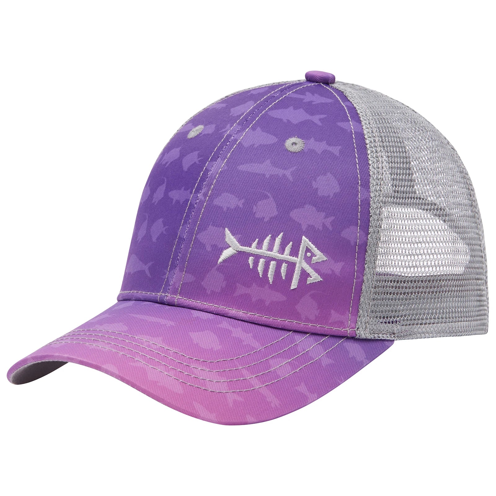 Gorra de golf Bassdash Altimate Fishing con parte trasera de malla para hombre y mujer, ajustable, con visera de béisbol y estampado de camuflaje de flamencos