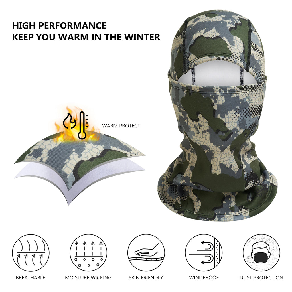 Bassdash - Máscara con capucha ninja para hombre y mujer, forro polar resistente al viento para el cuello, ideal para clima frío, pesca, caza, ciclismo, motociclismo, pasamontañas