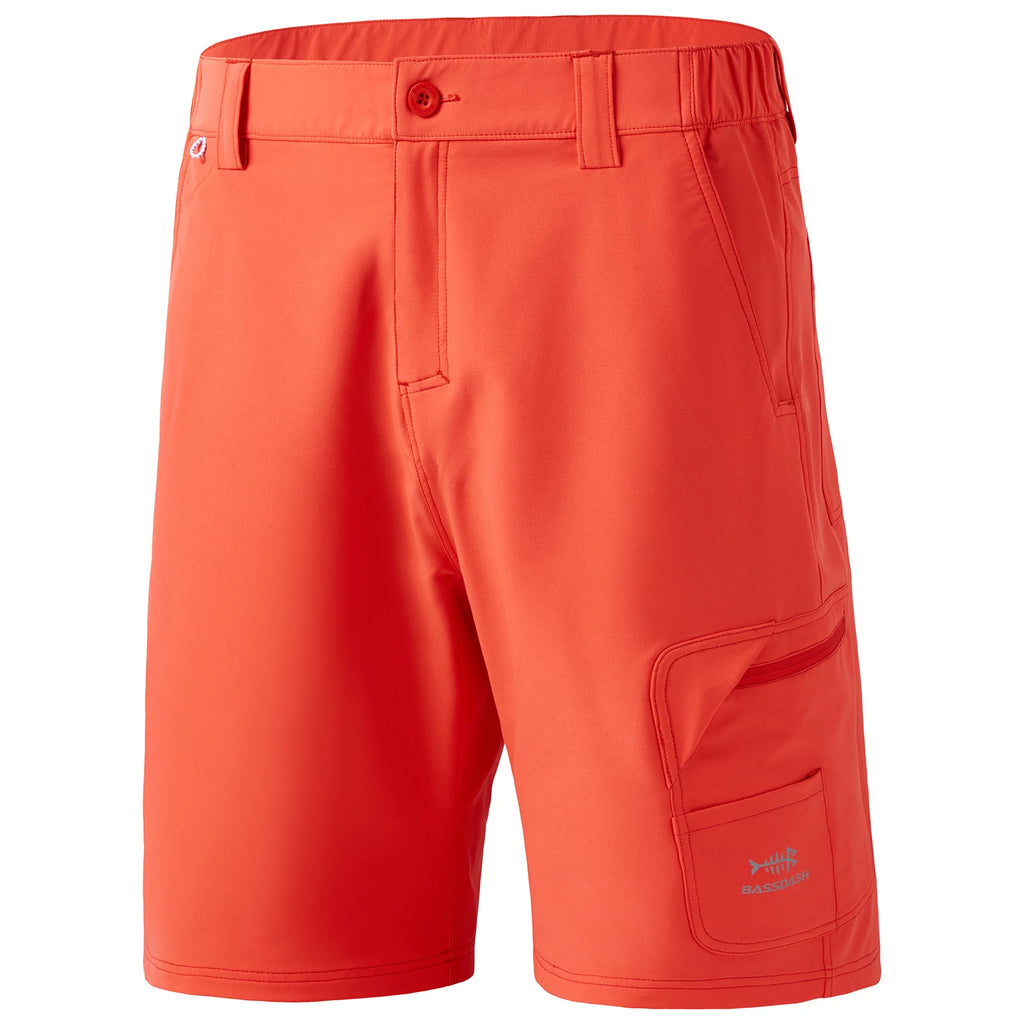 Pantalones cortos de pesca Bassdash para hombre, resistentes al agua, con bolsillos con cremallera, de secado rápido, de camuflaje, tácticos, para golf y senderismo