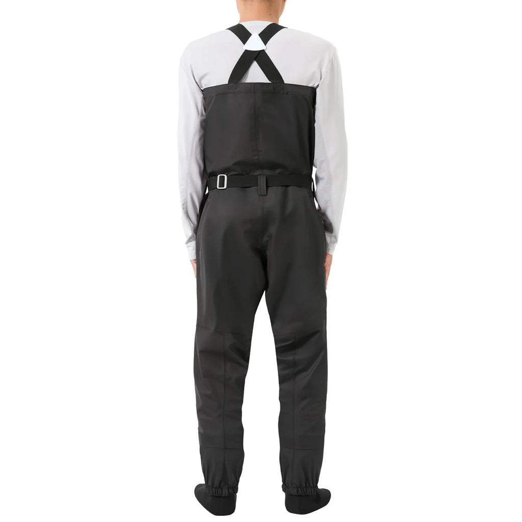 BASSDASH Men’s Lightweight Breathable Chest Wader Black Camo Stockingfoot for Fly Fishing Hunting FW11