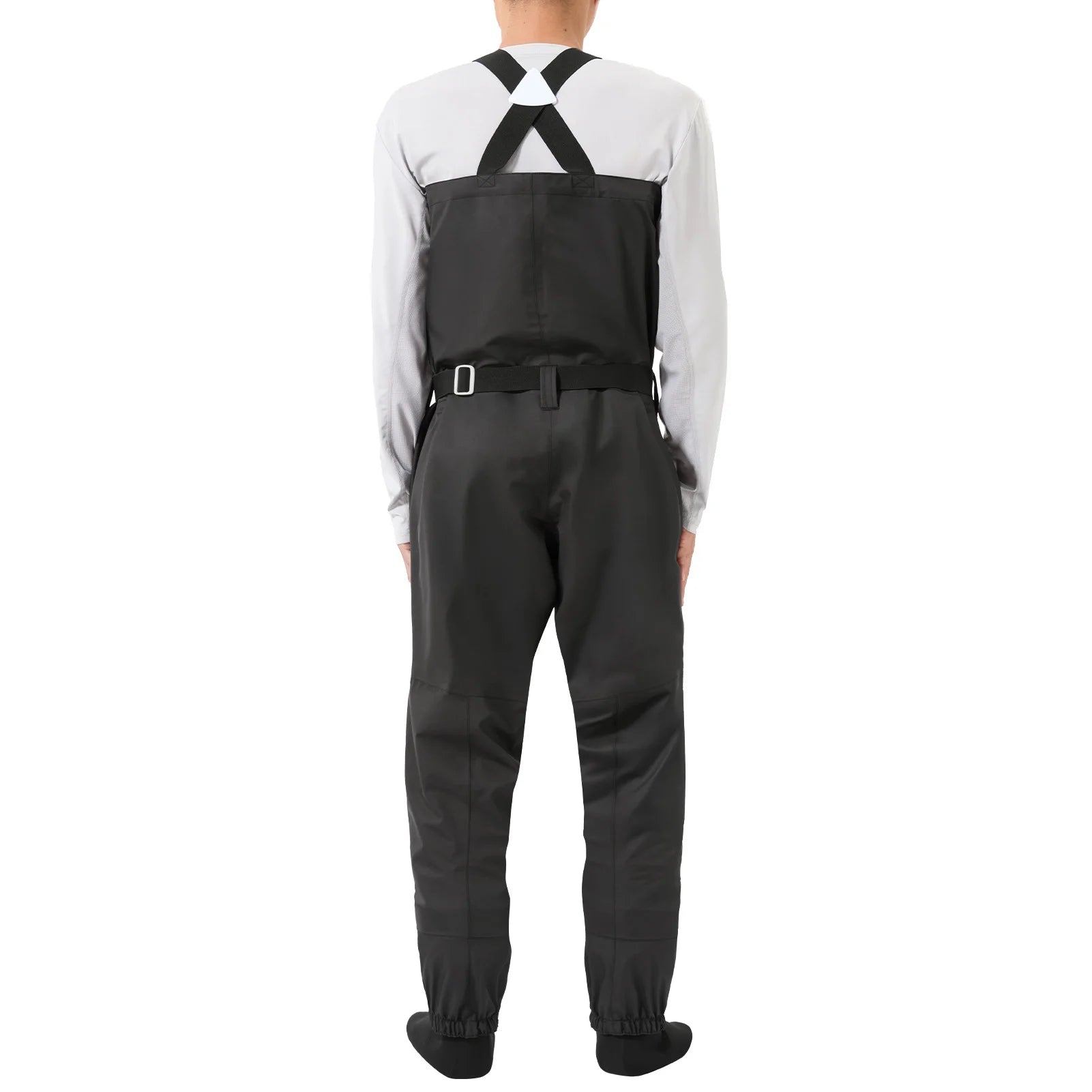 BASSDASH Men’s Lightweight Breathable Chest Wader Black Camo Stockingfoot for Fly Fishing Hunting FW11