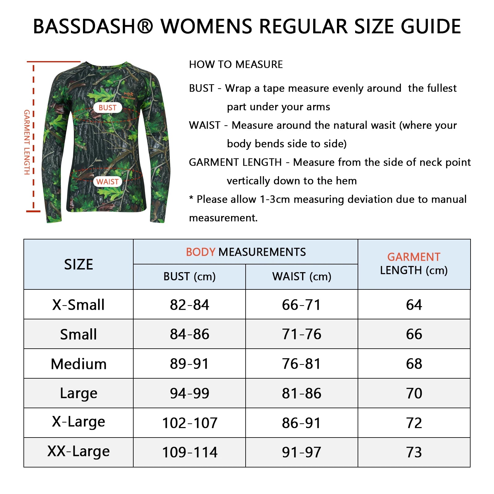 Camisa de caza de camuflaje Bassdash para mujer, manga larga, protección solar UPF 50+, rendimiento, pesca, senderismo
