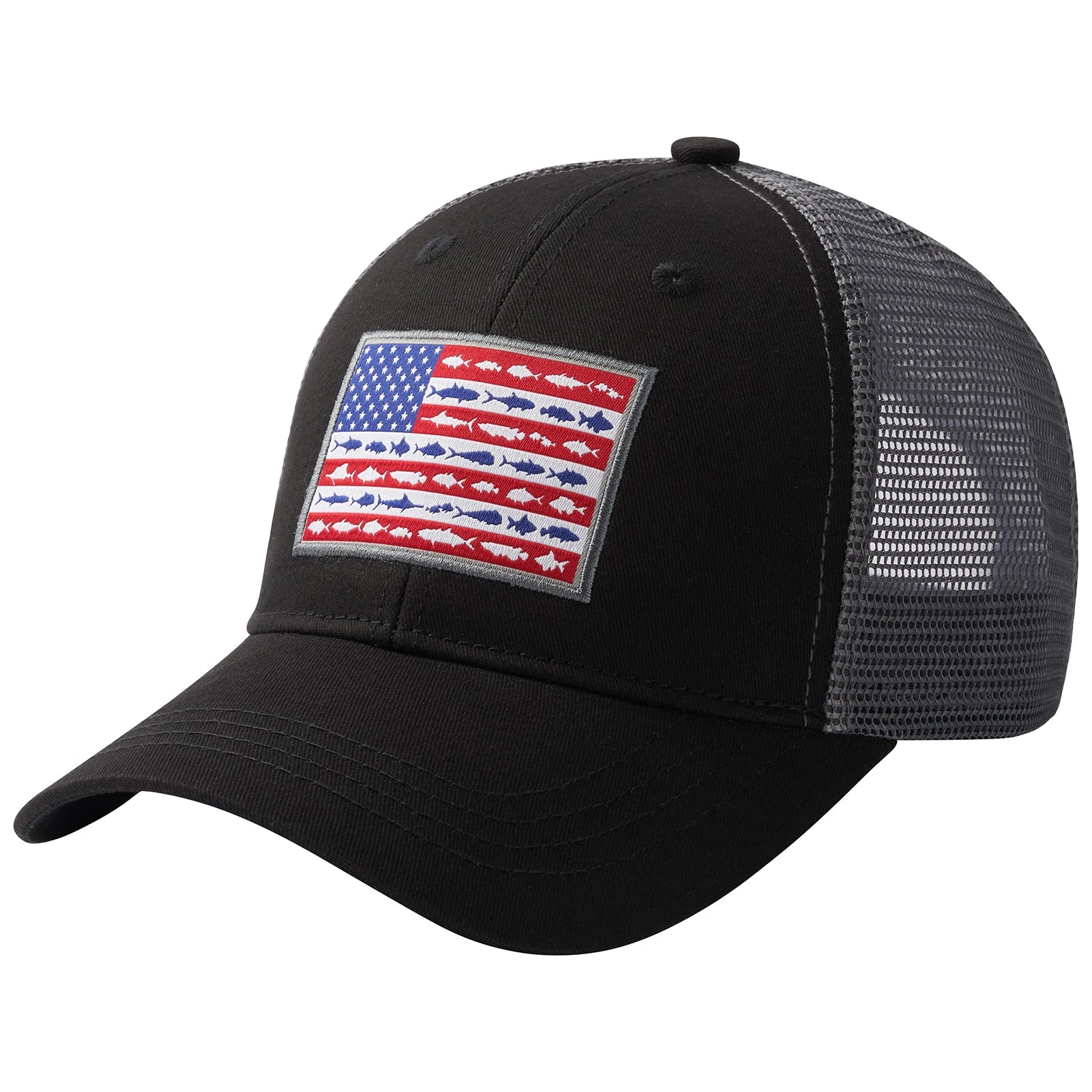 Gorra de golf Bassdash Altimate Fishing con parte trasera de malla para hombre y mujer, ajustable, con visera de béisbol y estampado de camuflaje de flamencos
