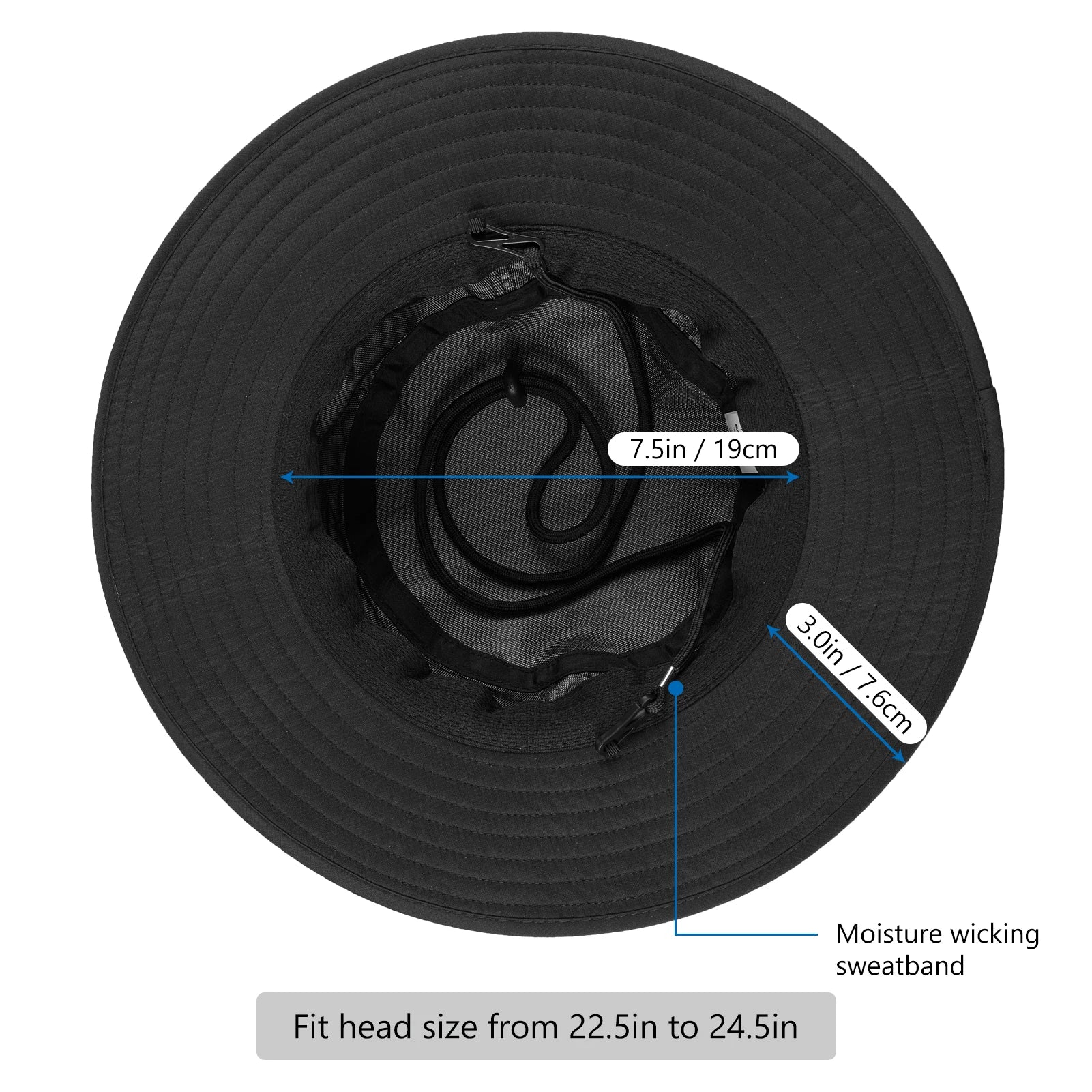 BASSDASH UPF 50+ Water-Resistant Fishing Bucket Hat with Laser Perforated Mesh Adjustable for Men Women Outdoor Hiking