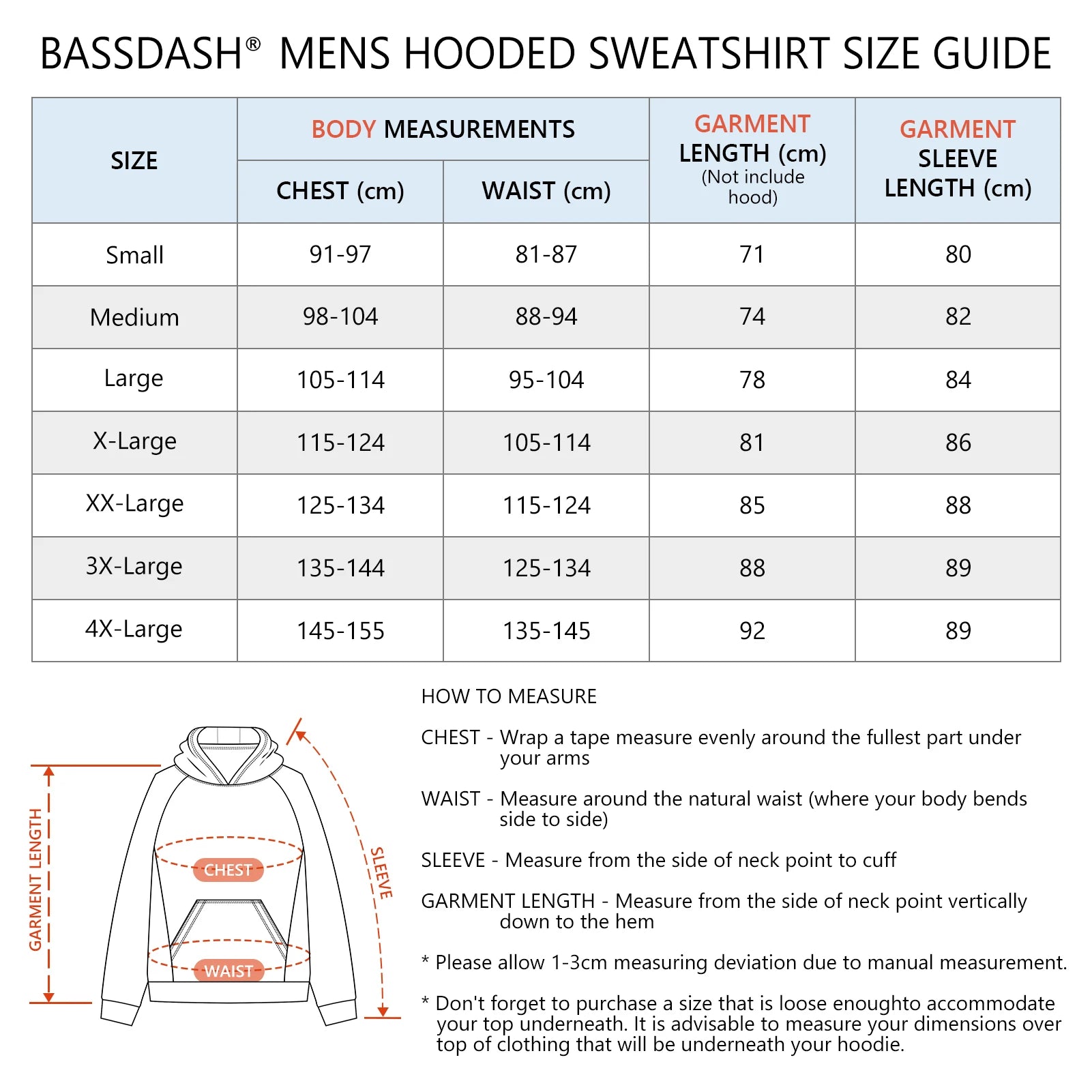 BASSDASH Men’s Fleece Lined Fishing Hoodies Water Resistant Performance Pullover Sweatshirts Stretchy Hunting Workout Sweatshirt