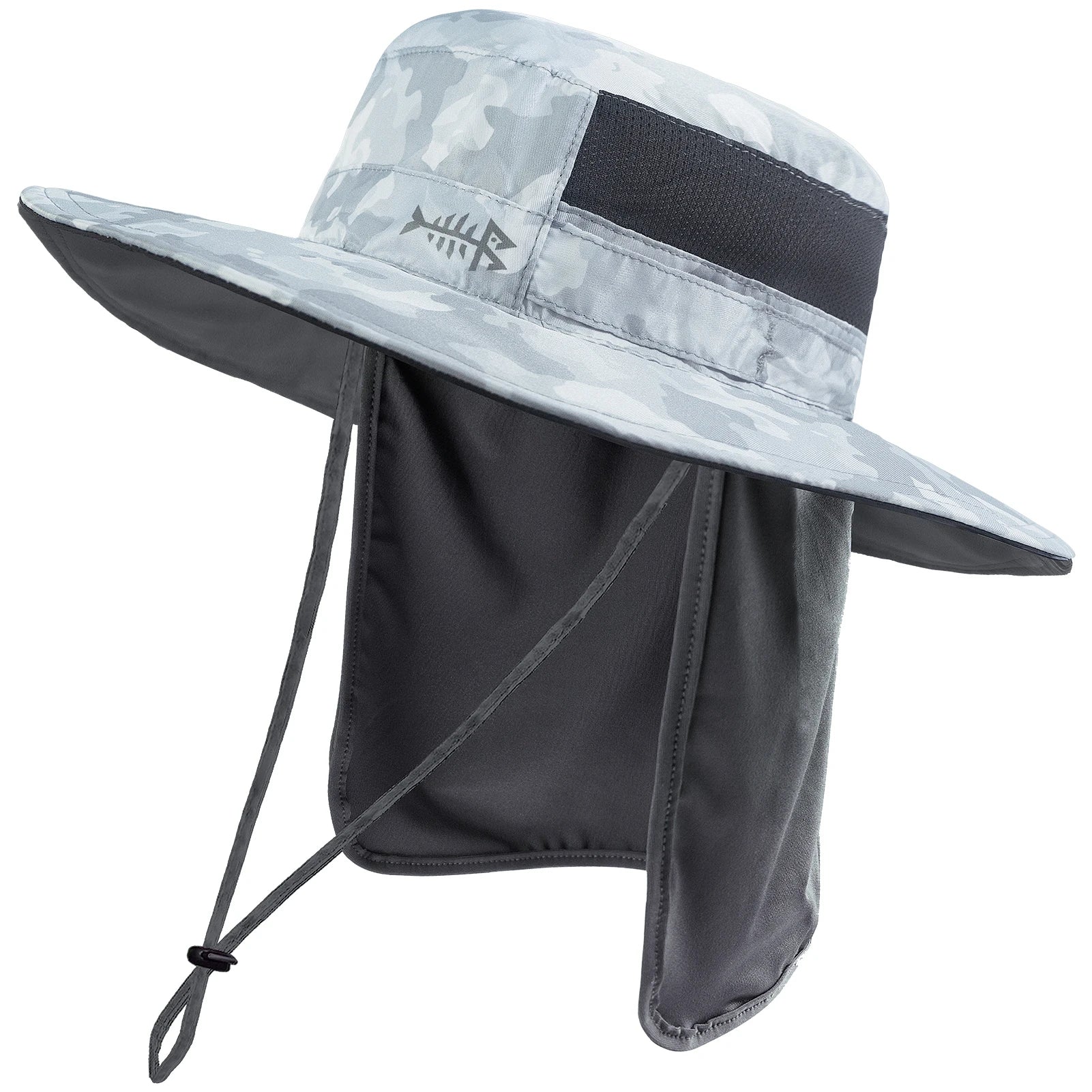 Bassdash - Sombrero de pesca desmontable con protección solar UPF 50+, resistente al agua y con solapa de cuello desmontable, ideal para senderismo y acampada