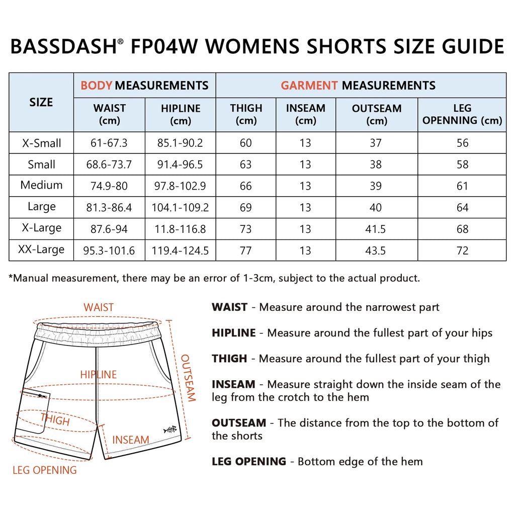 Pantalones cortos cargo Bassdash de 12,7 cm para mujer, para pesca, senderismo, secado rápido, con bolsillos con cremallera, resistentes al agua UPF 50+, para verano, informales