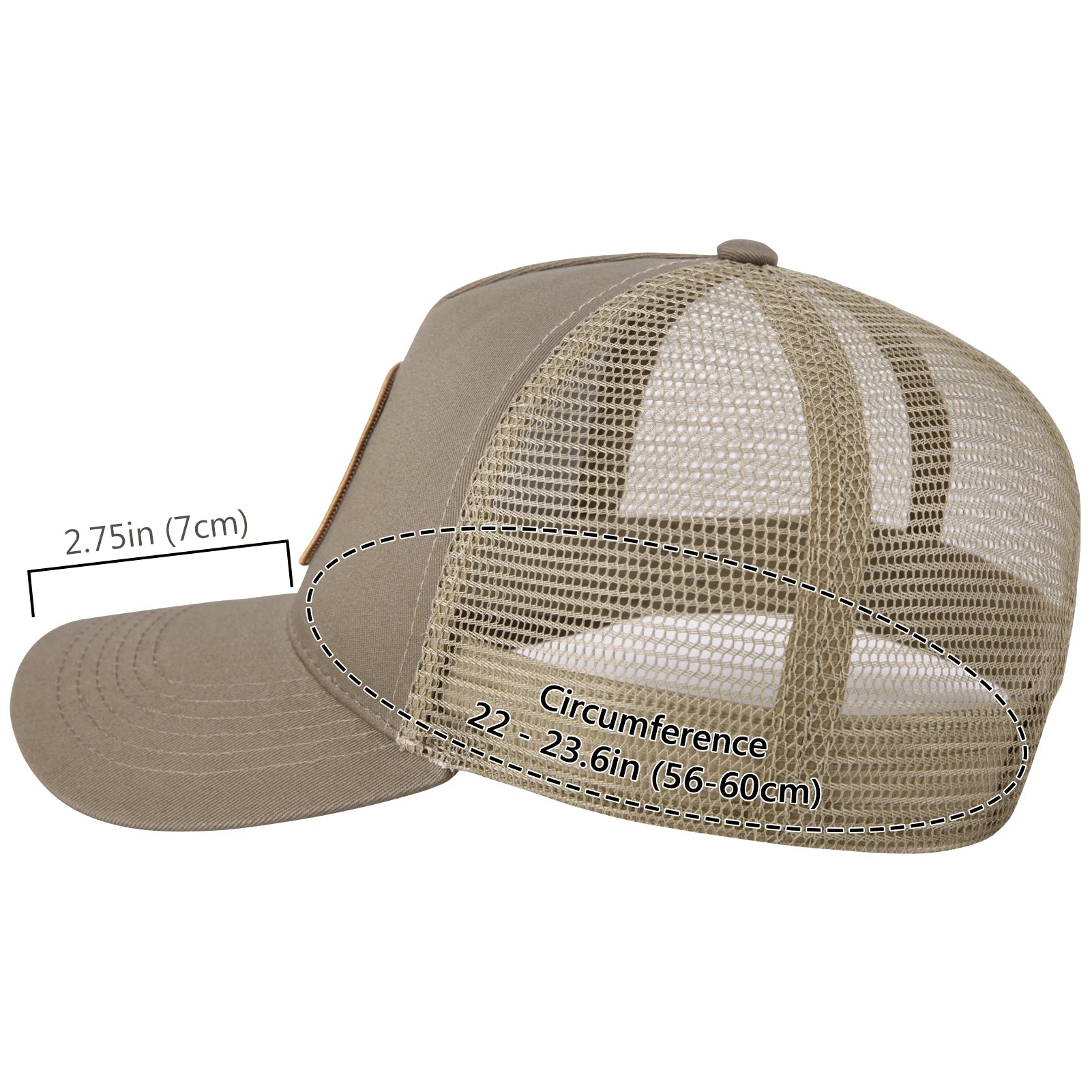 BASSDASH Trucker Hat Embroidered Patch Adjustable Baseball Cap Mesh Back Fishing Hat