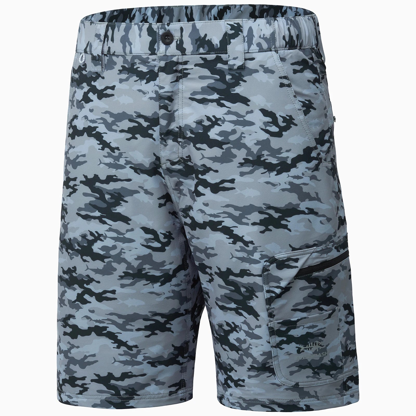 Pantalones cortos de pesca Bassdash para hombre, resistentes al agua, con bolsillos con cremallera, de secado rápido, de camuflaje, tácticos, para golf y senderismo